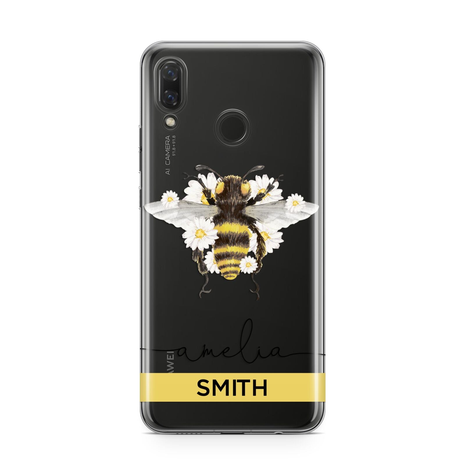 Bees Daisies Personalised Names Huawei Nova 3 Phone Case