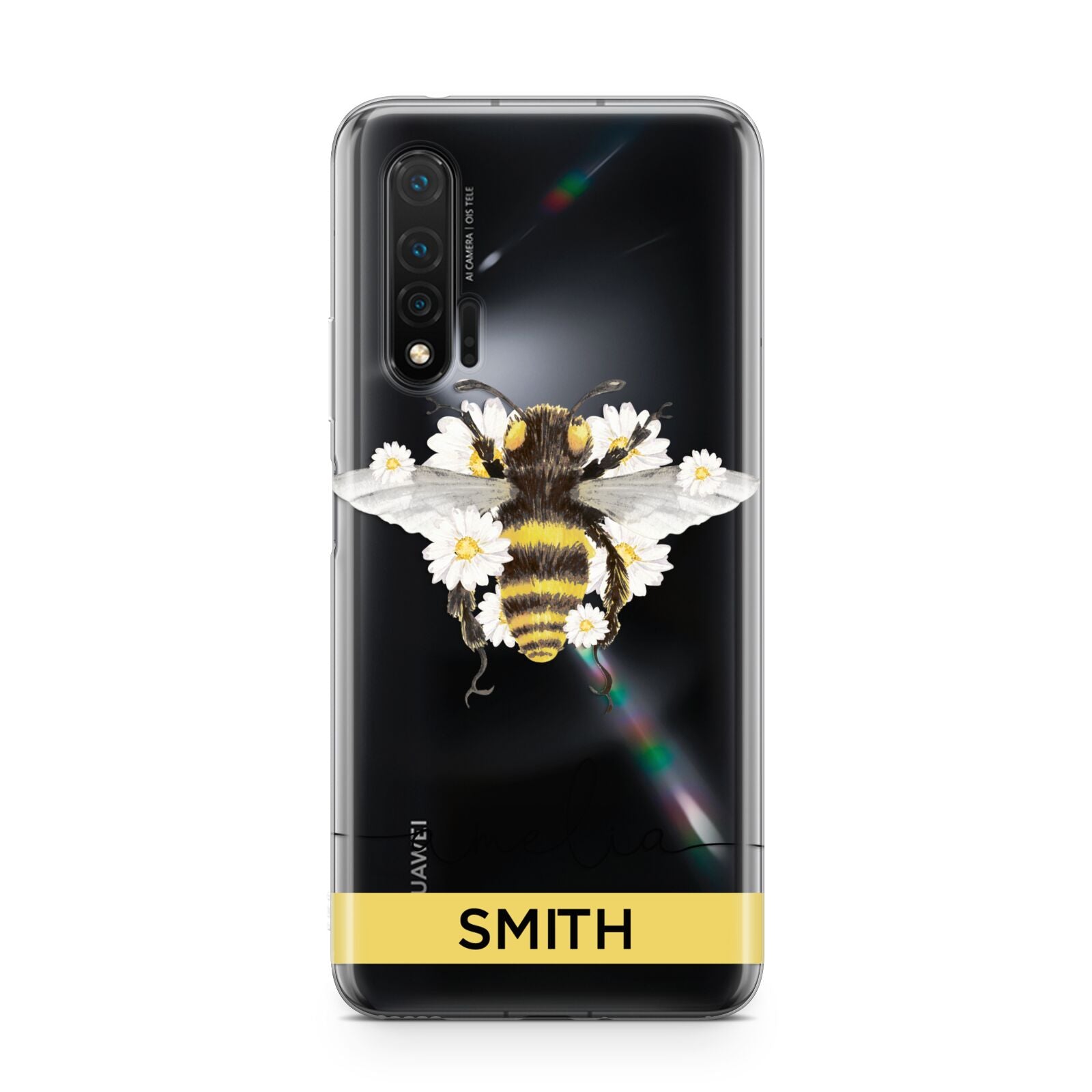 Bees Daisies Personalised Names Huawei Nova 6 Phone Case