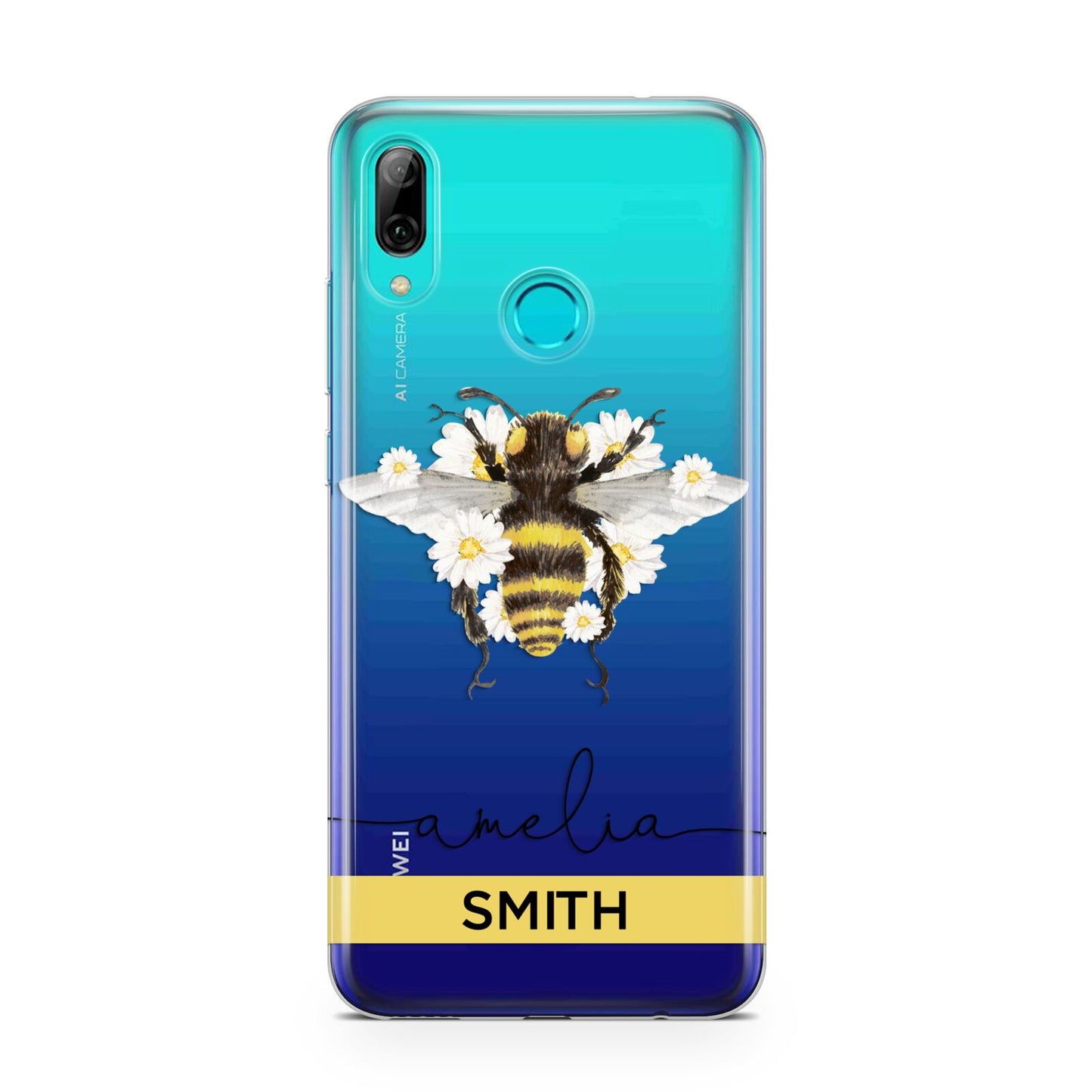 Bees Daisies Personalised Names Huawei P Smart 2019 Case