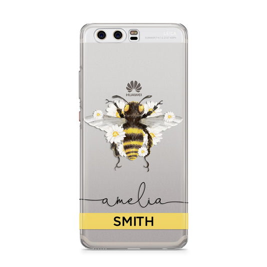 Bees Daisies Personalised Names Huawei P10 Phone Case