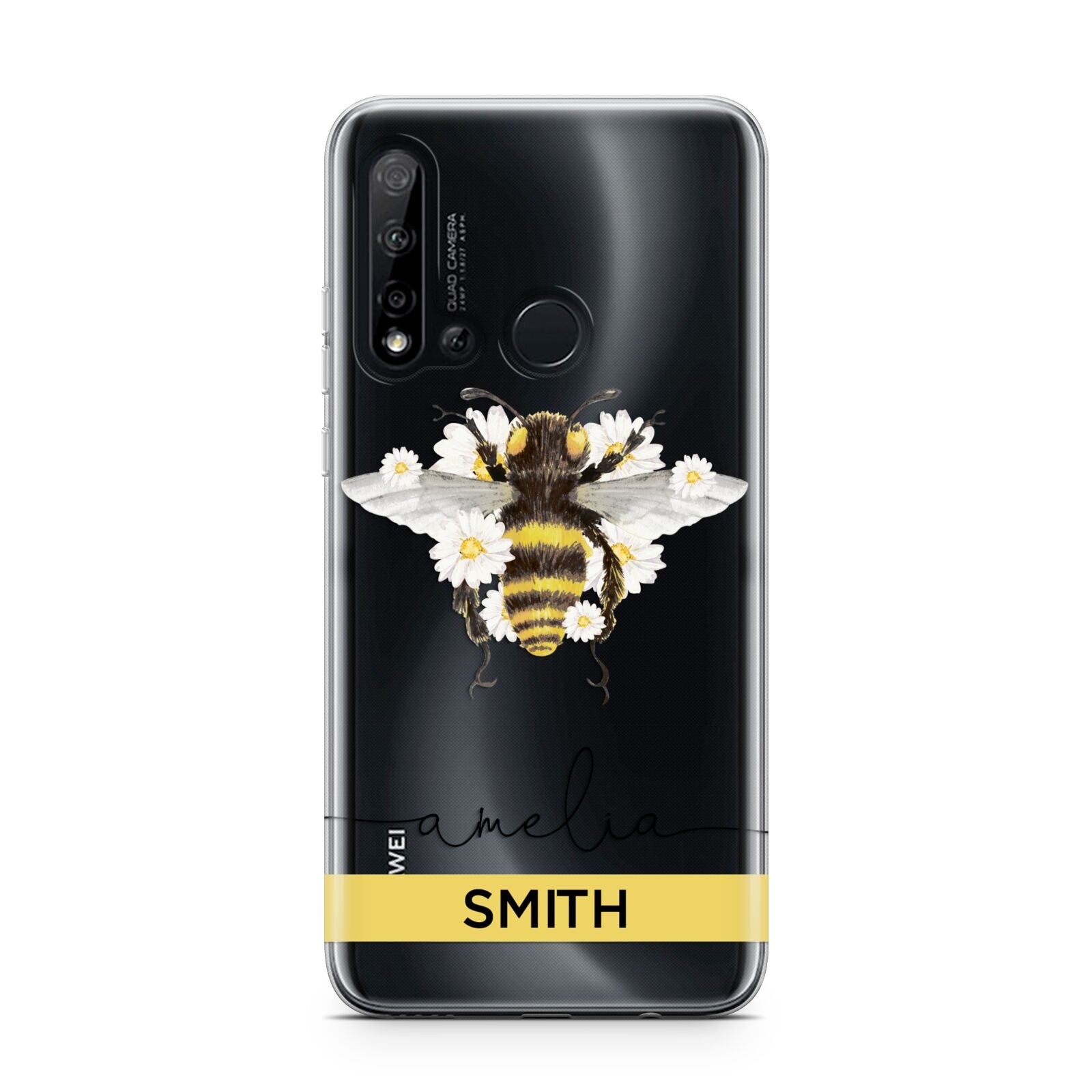 Bees Daisies Personalised Names Huawei P20 Lite 5G Phone Case