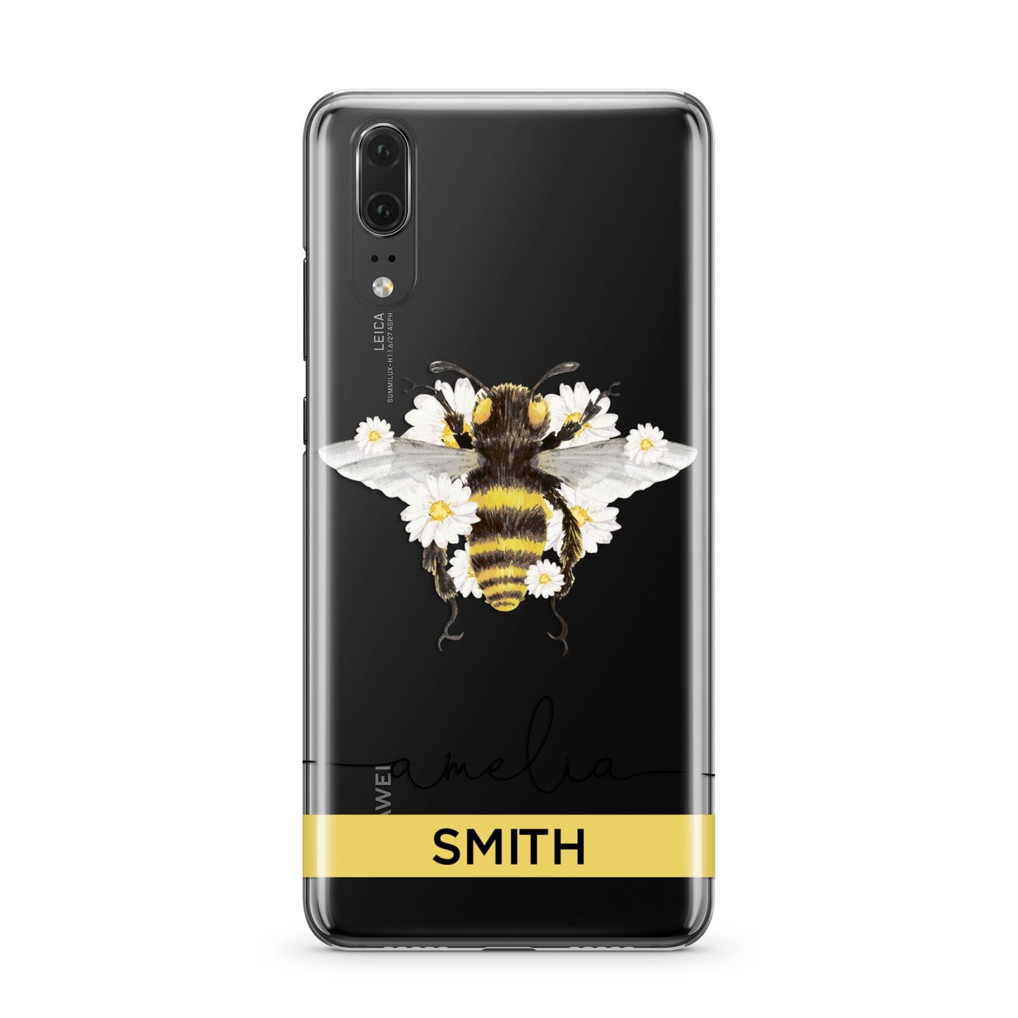 Bees Daisies Personalised Names Huawei P20 Phone Case