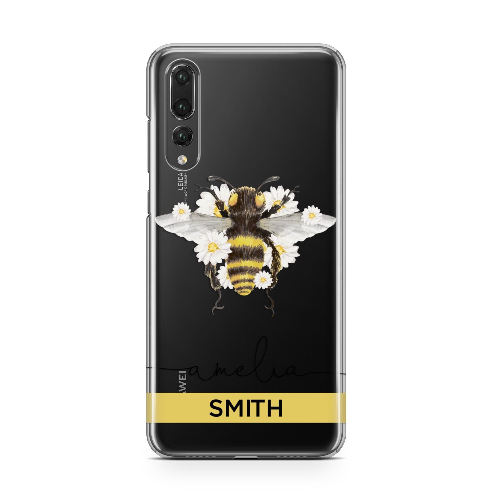 Bees Daisies Personalised Names Huawei P20 Pro Phone Case