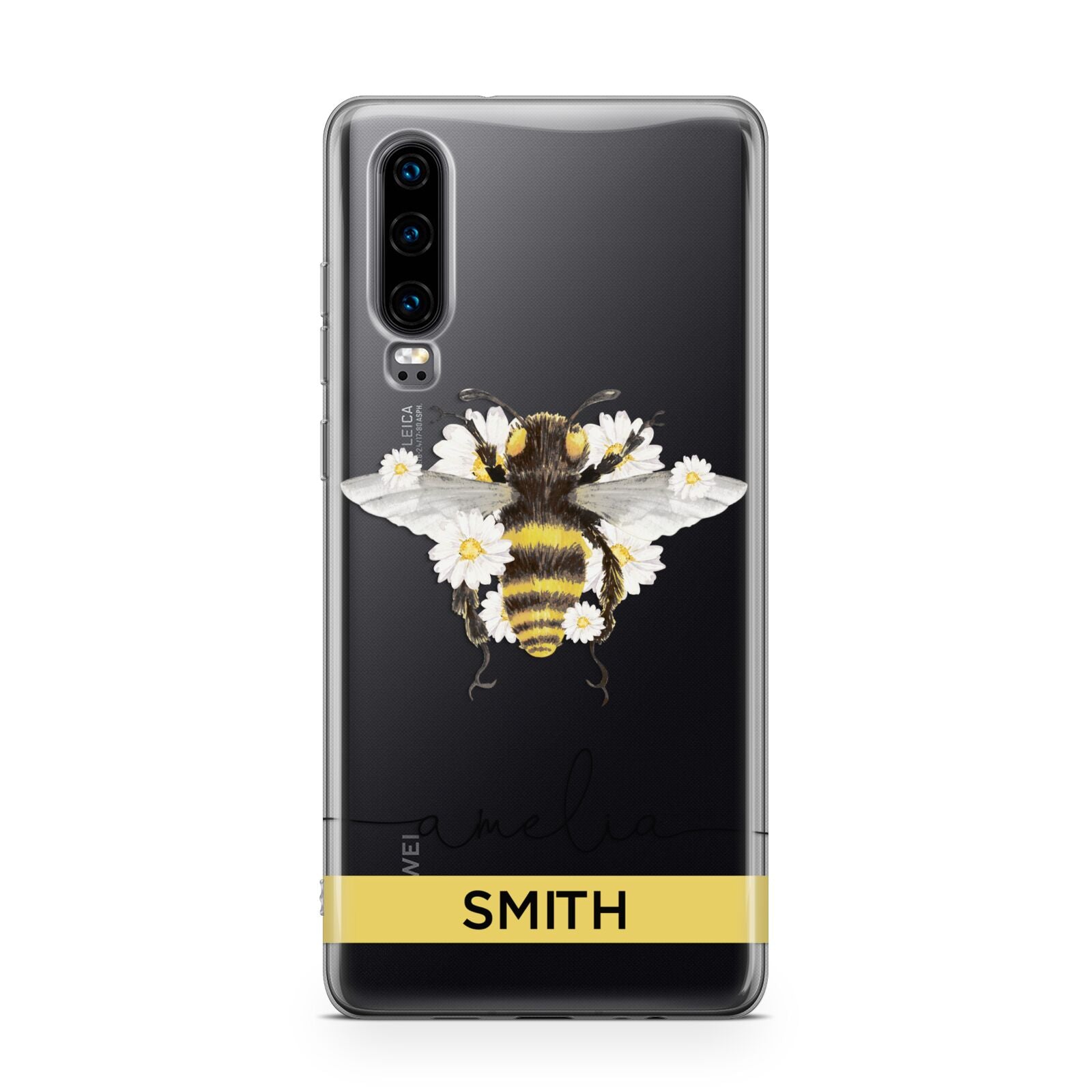 Bees Daisies Personalised Names Huawei P30 Phone Case