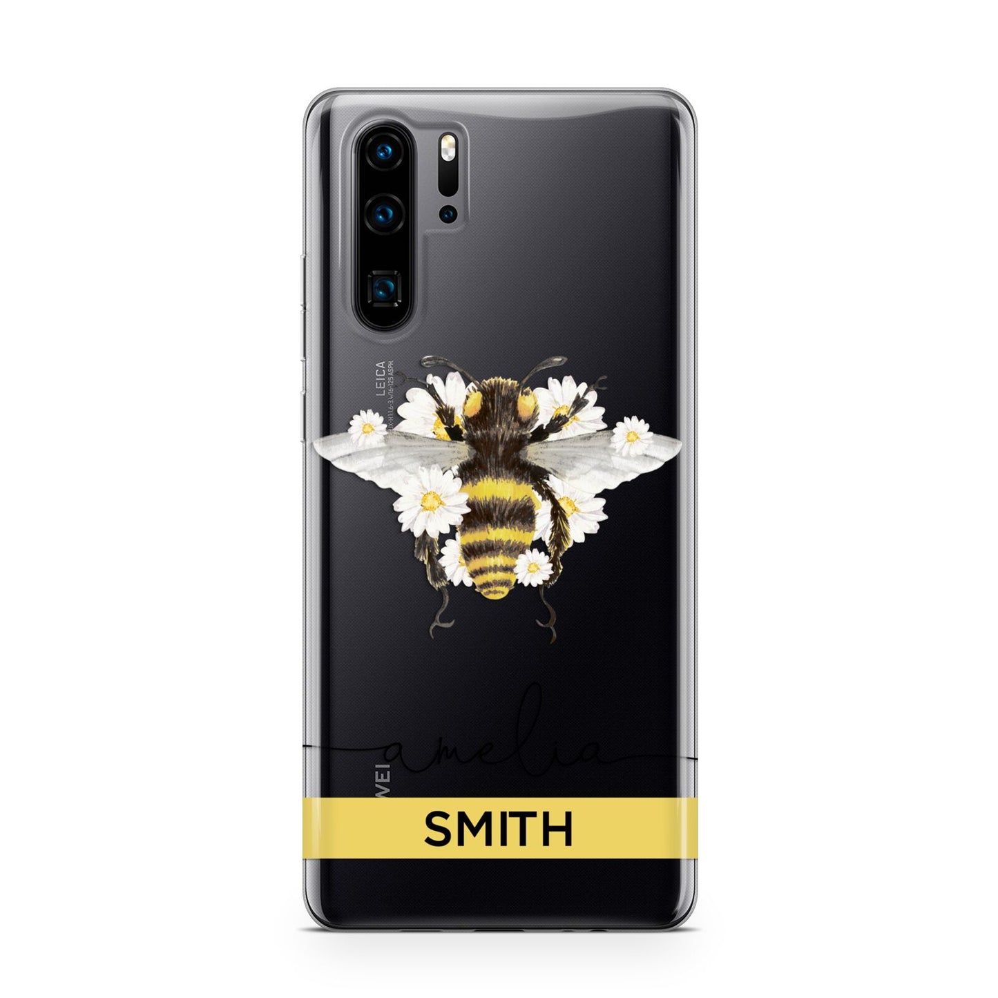 Bees Daisies Personalised Names Huawei P30 Pro Phone Case