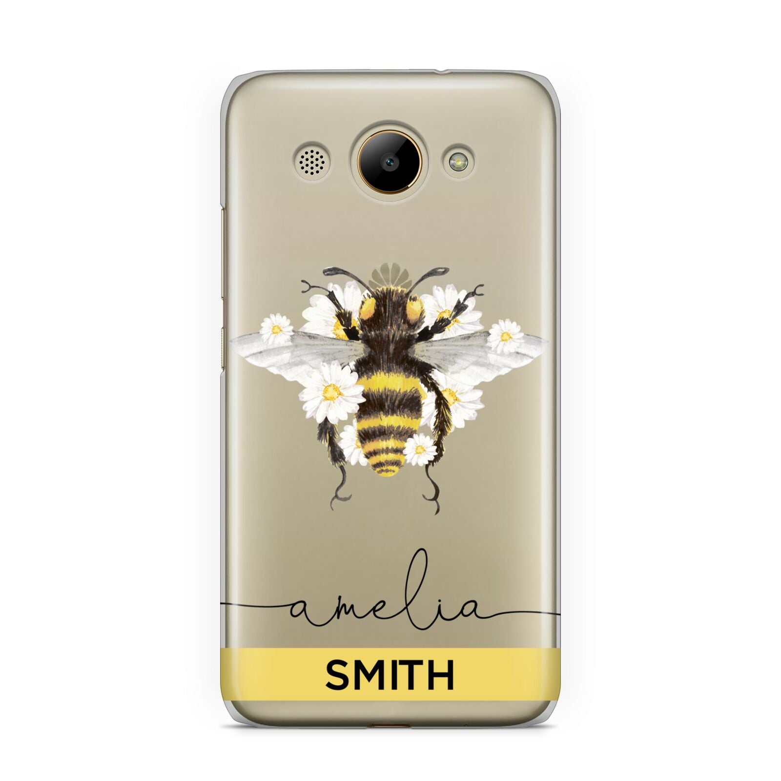 Bees Daisies Personalised Names Huawei Y3 2017