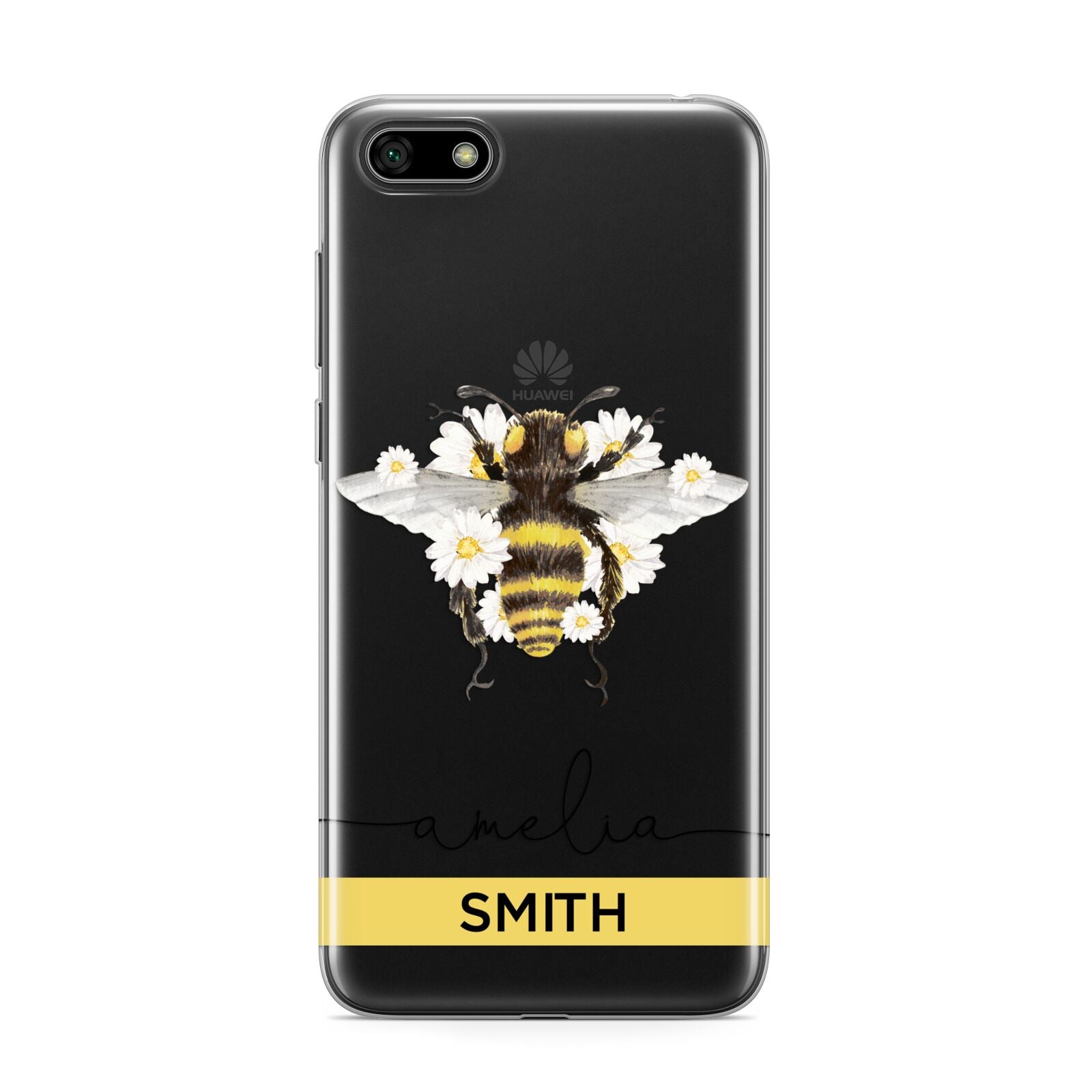 Bees Daisies Personalised Names Huawei Y5 Prime 2018 Phone Case