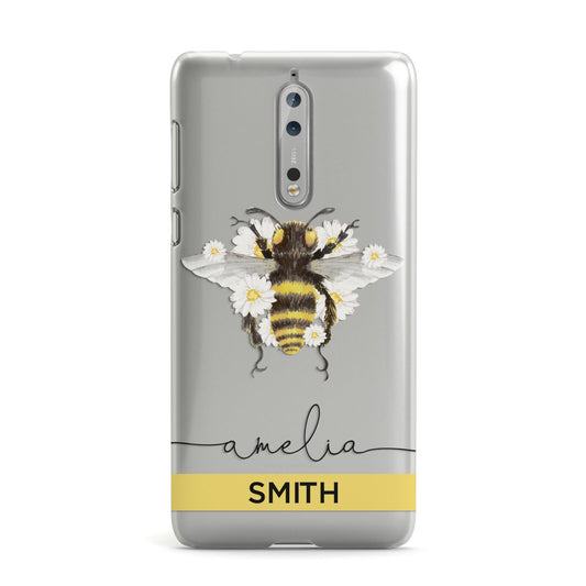 Bees Daisies Personalised Names Nokia Case