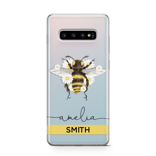 Bees Daisies Personalised Names Protective Samsung Galaxy Case