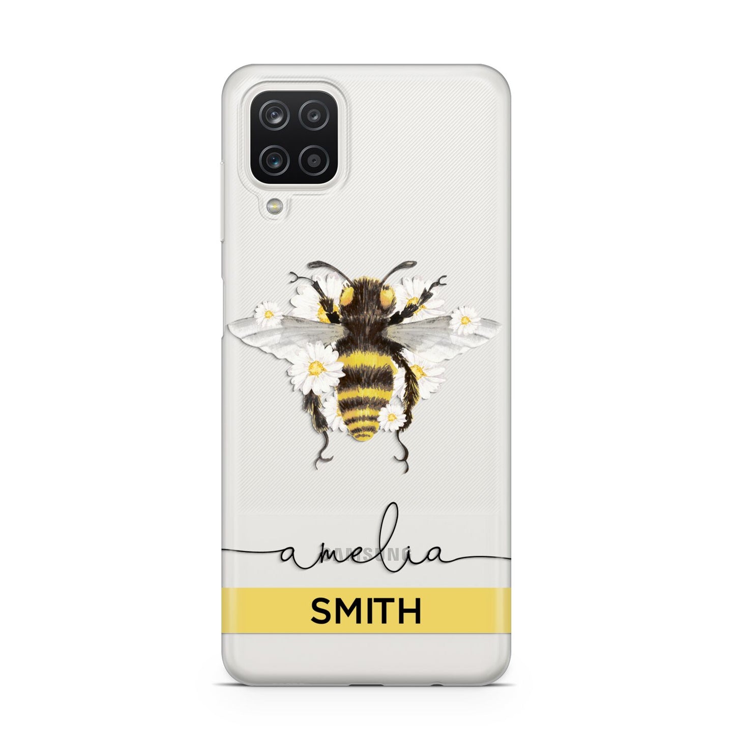 Bees Daisies Personalised Names Samsung M12 Case