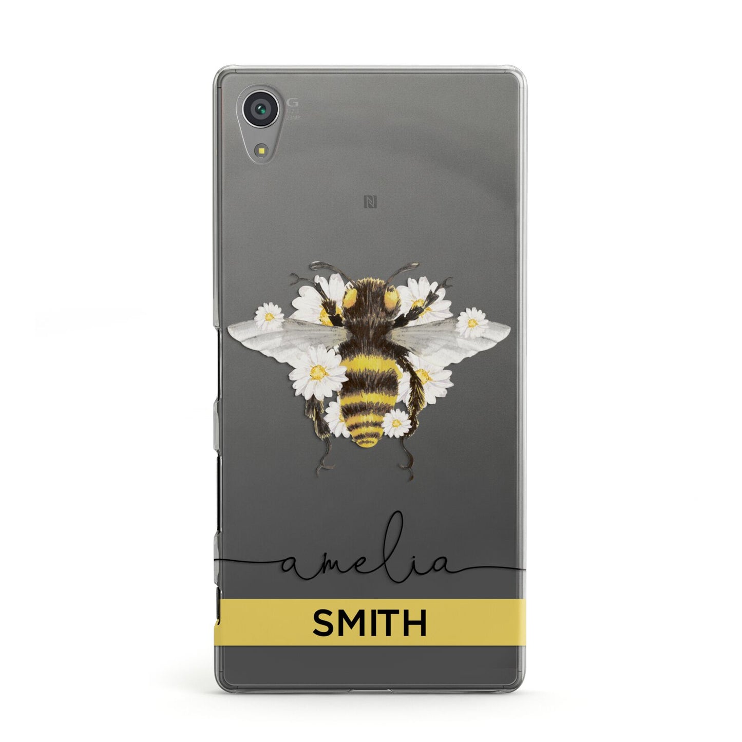 Bees Daisies Personalised Names Sony Xperia Case