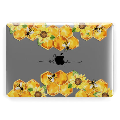 Bees Honeycomb Personalised Name Apple MacBook Case