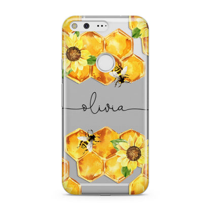 Bees Honeycomb Personalised Name Google Pixel Case