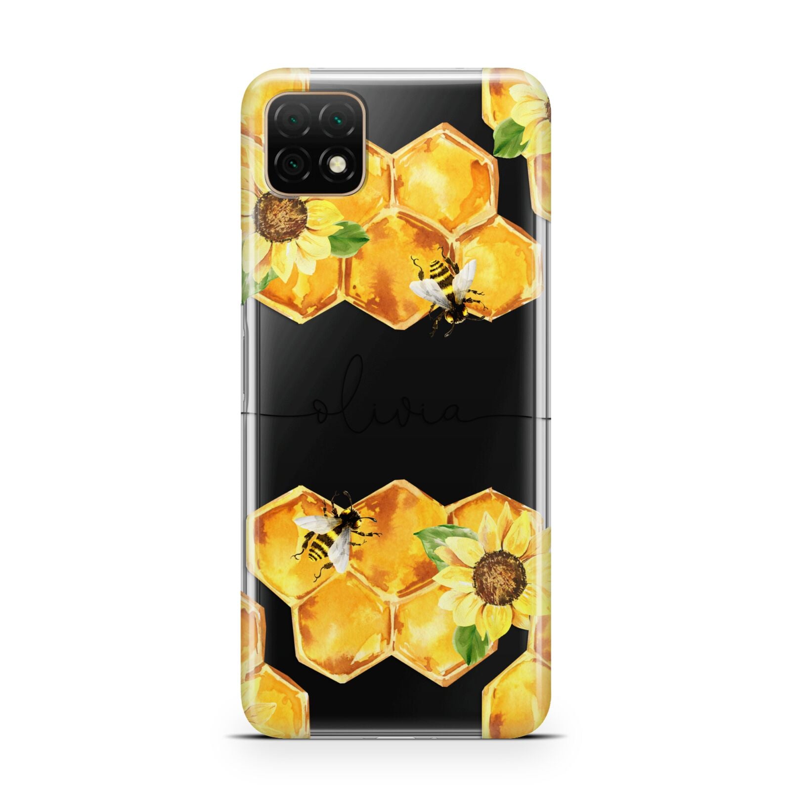 Bees Honeycomb Personalised Name Huawei Enjoy 20 Phone Case