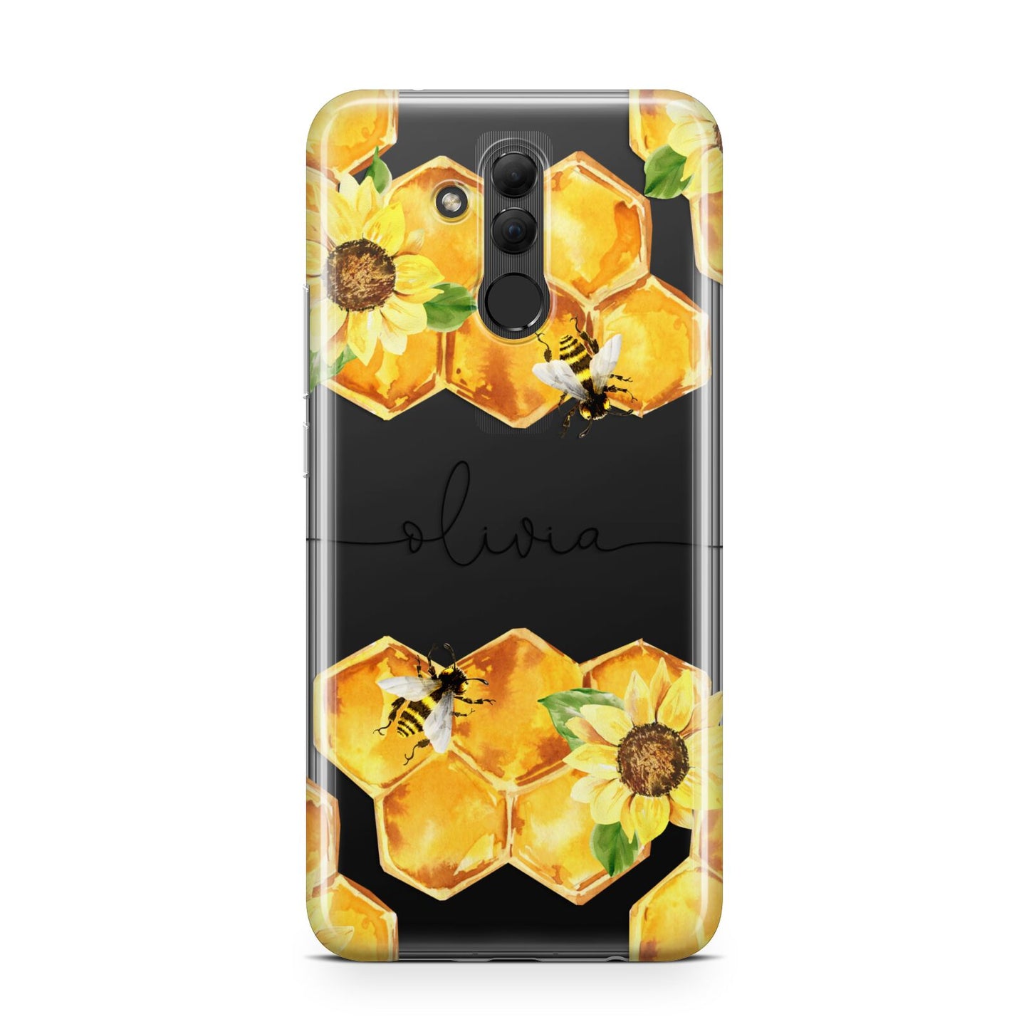 Bees Honeycomb Personalised Name Huawei Mate 20 Lite