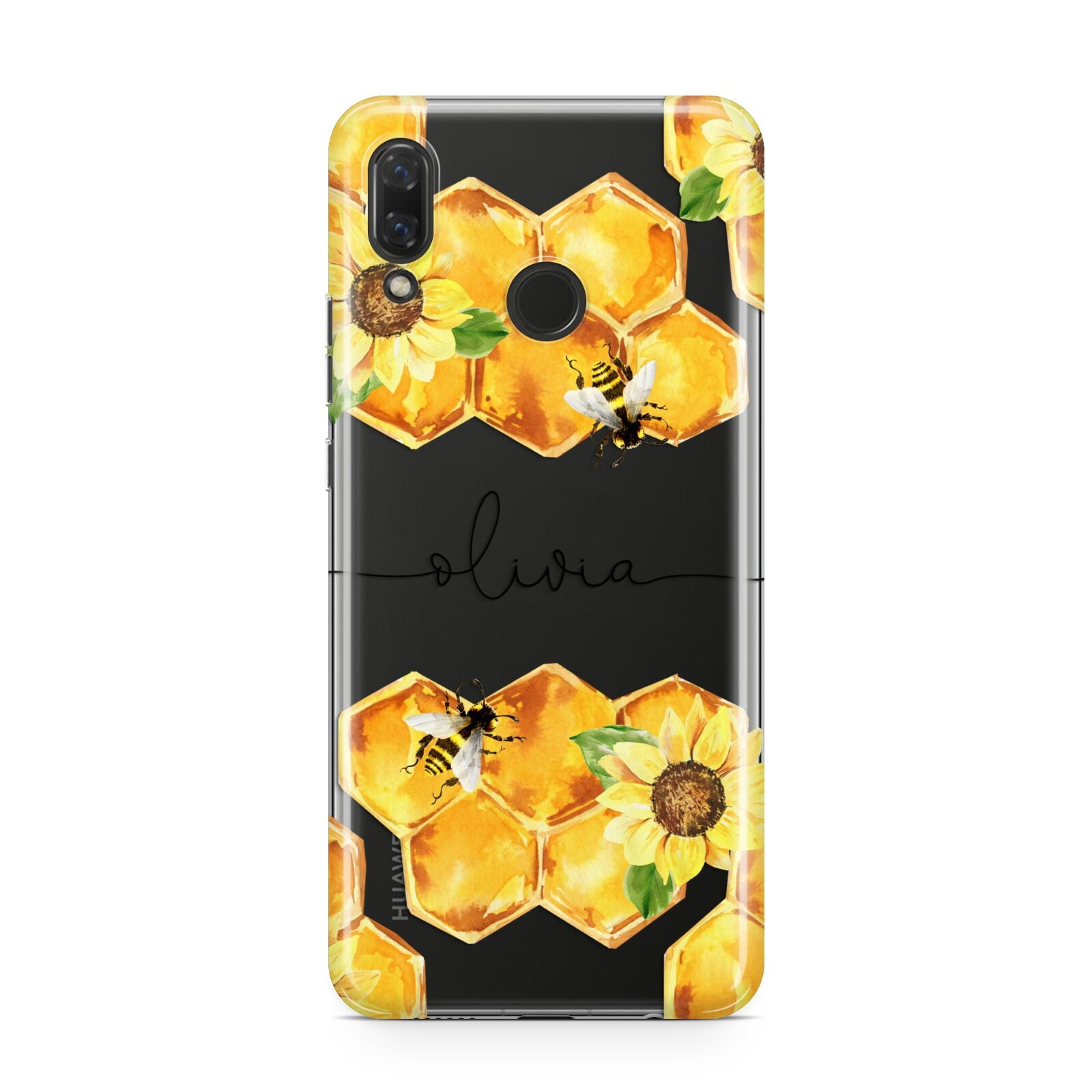 Bees Honeycomb Personalised Name Huawei Nova 3 Phone Case