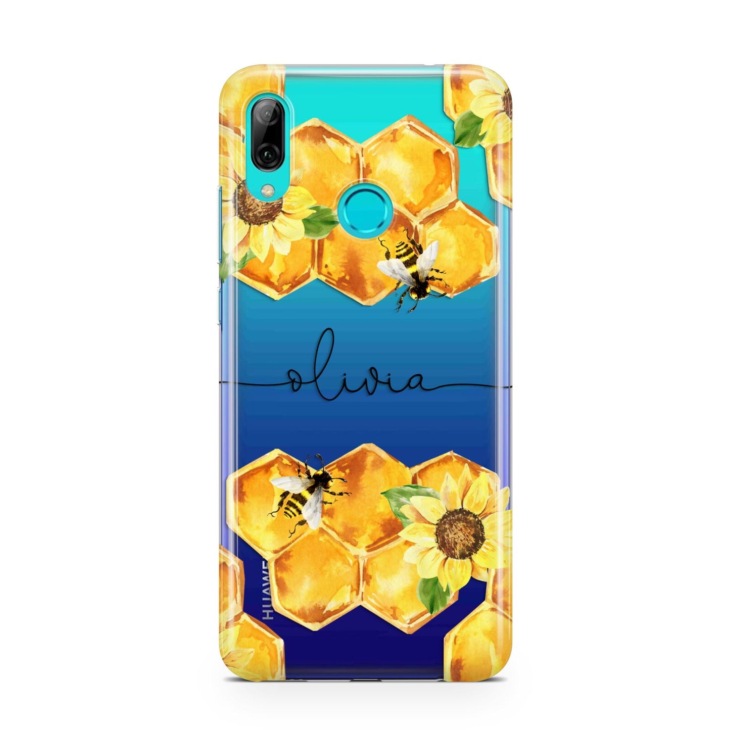 Bees Honeycomb Personalised Name Huawei P Smart 2019 Case