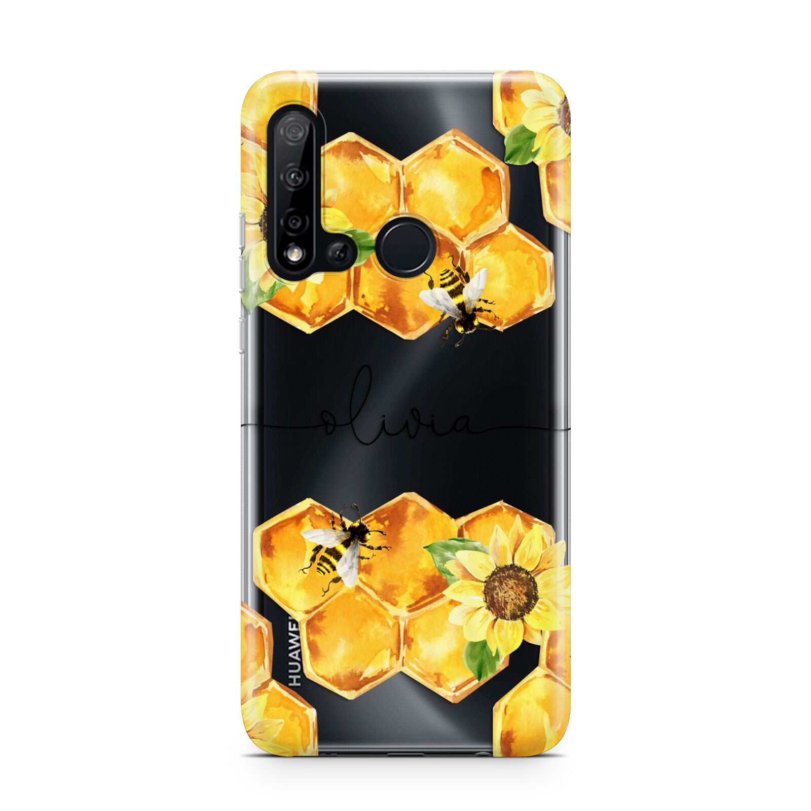 Bees Honeycomb Personalised Name Huawei P20 Lite 5G Phone Case