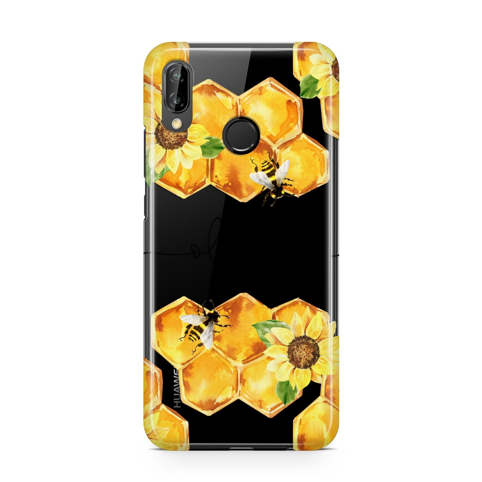 Bees Honeycomb Personalised Name Huawei P20 Lite Phone Case