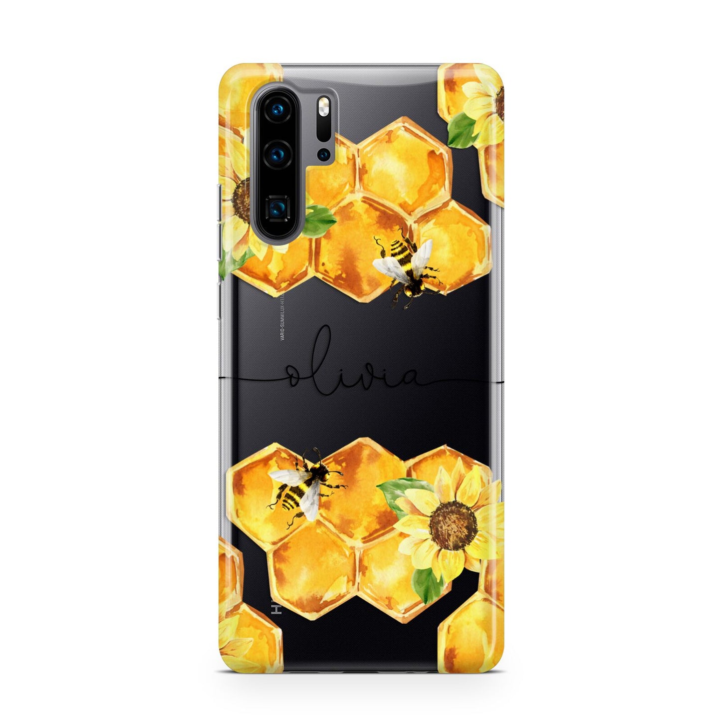 Bees Honeycomb Personalised Name Huawei P30 Pro Phone Case