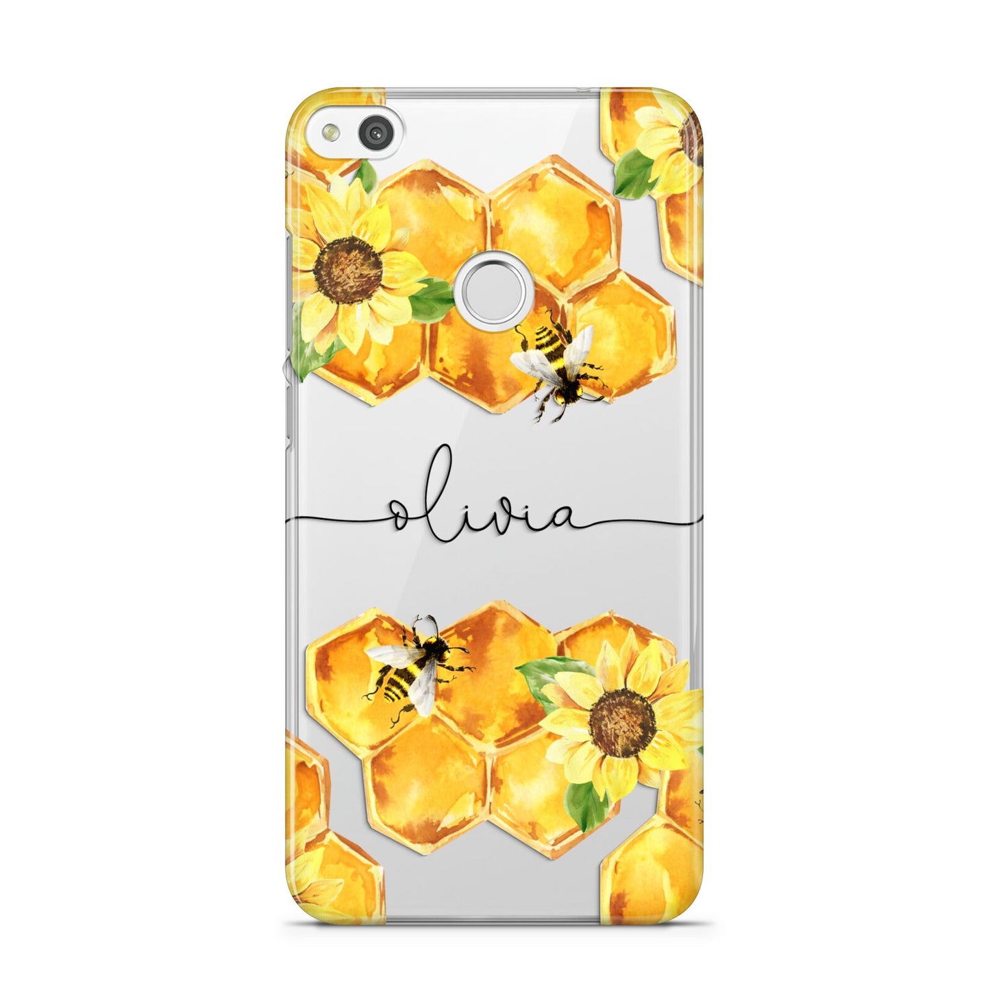 Bees Honeycomb Personalised Name Huawei P8 Lite Case