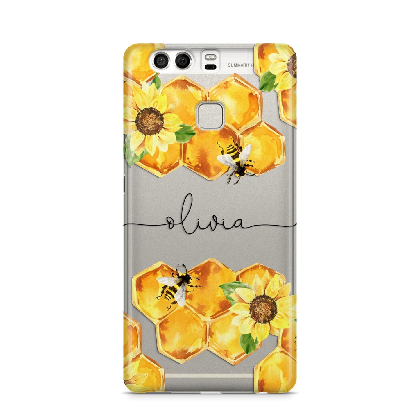 Bees Honeycomb Personalised Name Huawei P9 Case