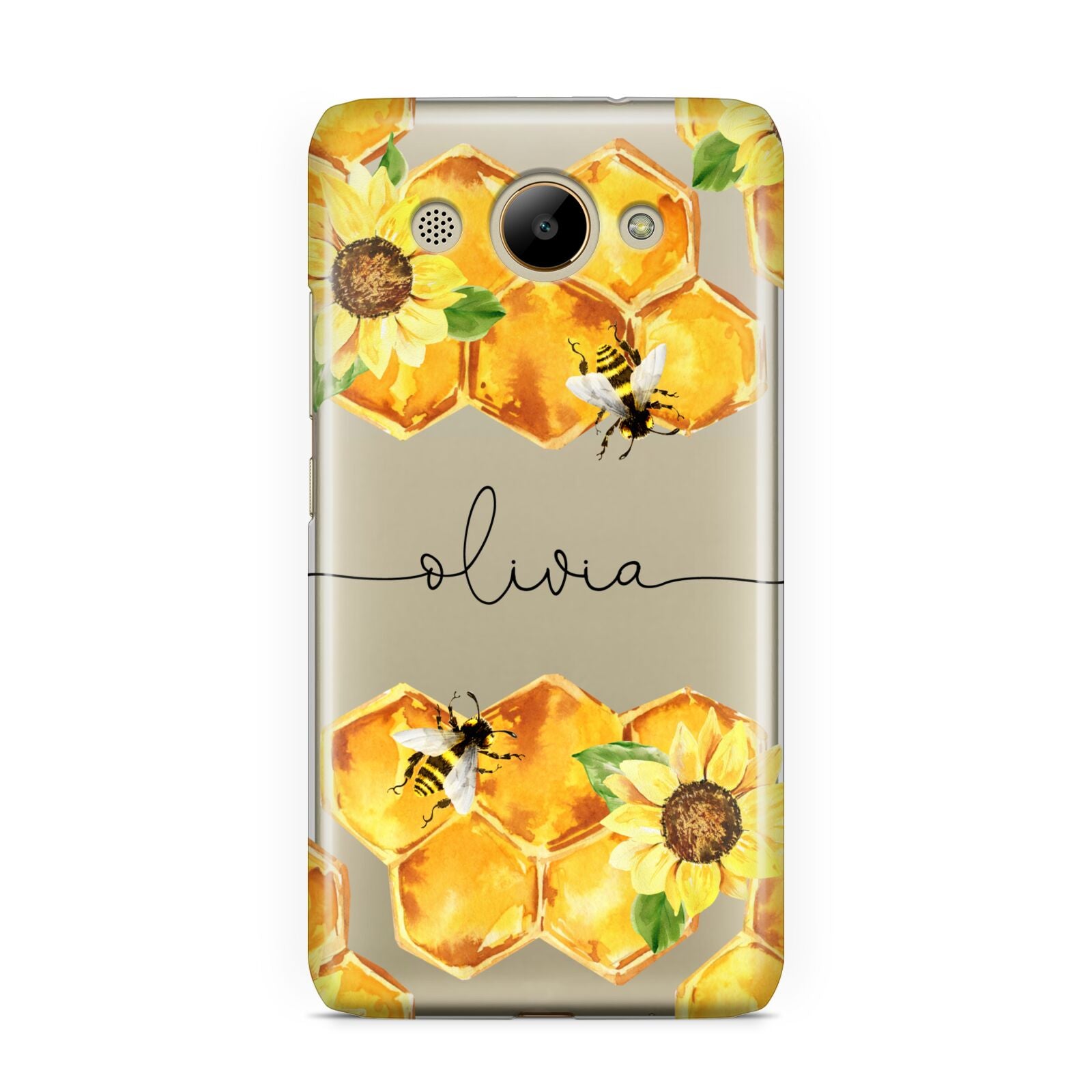 Bees Honeycomb Personalised Name Huawei Y3 2017