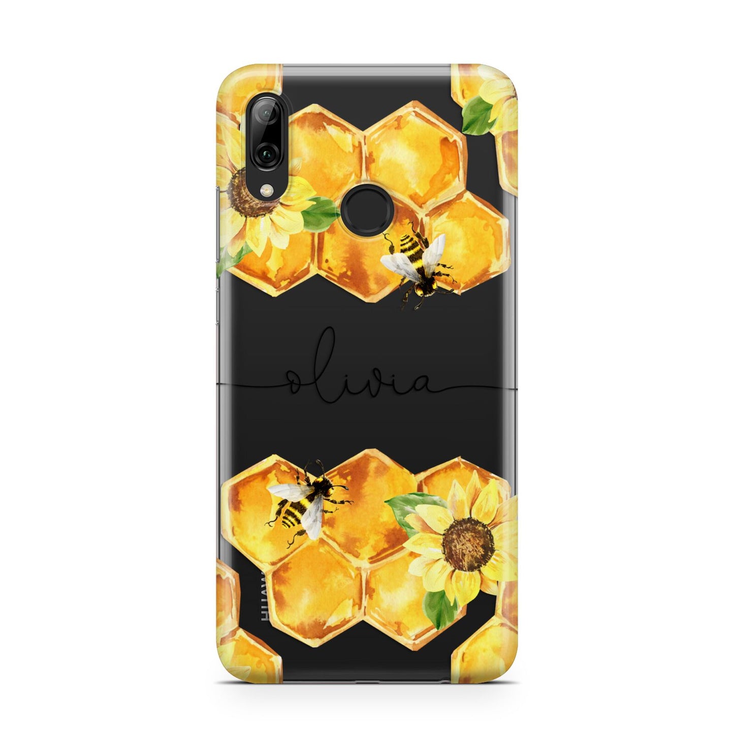 Bees Honeycomb Personalised Name Huawei Y7 2019