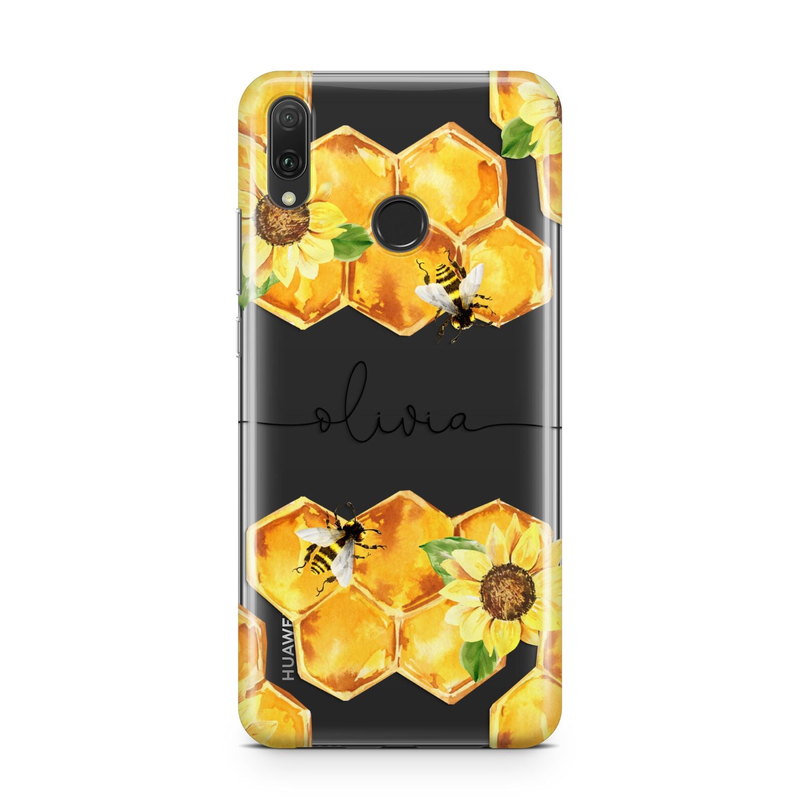 Bees Honeycomb Personalised Name Huawei Y9 2019