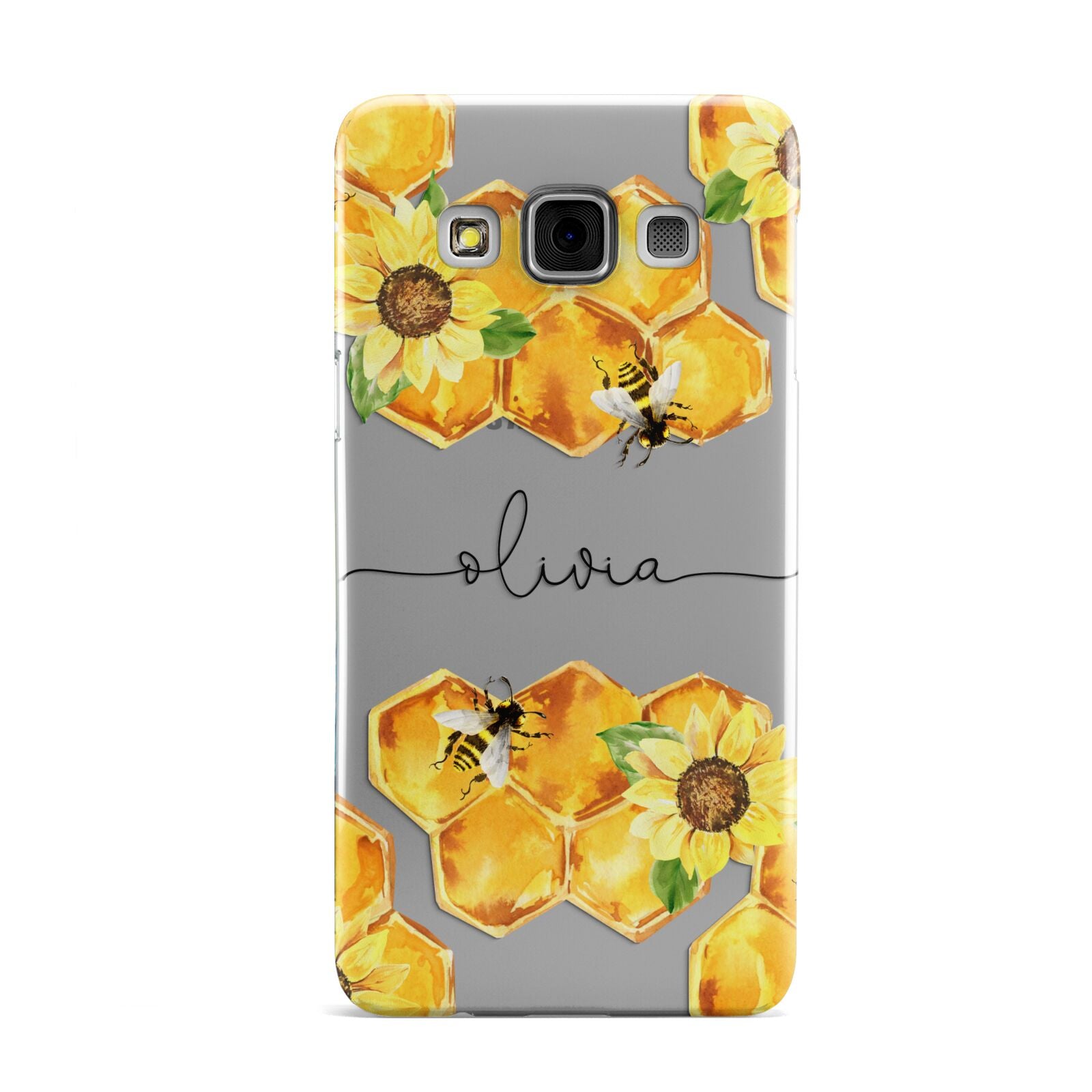 Bees Honeycomb Personalised Name Samsung Galaxy A3 Case