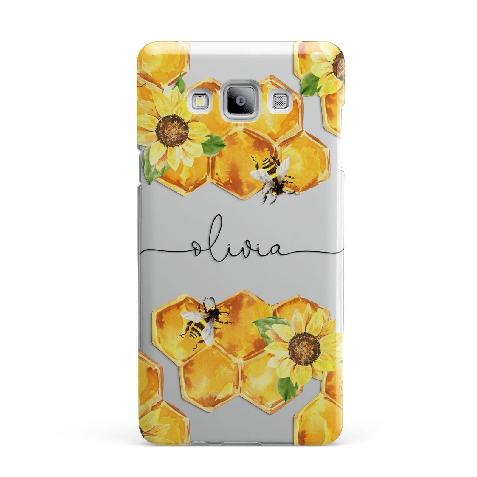 Bees Honeycomb Personalised Name Samsung Galaxy A7 2015 Case