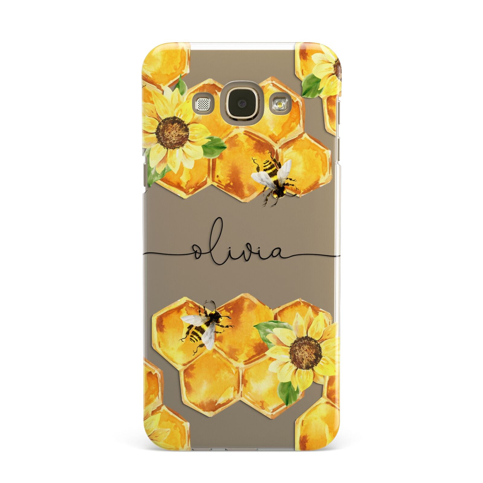 Bees Honeycomb Personalised Name Samsung Galaxy A8 Case