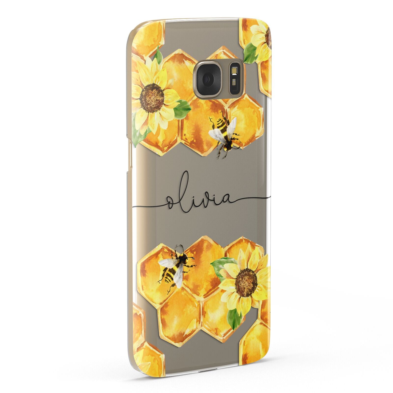 Bees Honeycomb Personalised Name Samsung Galaxy Case Fourty Five Degrees