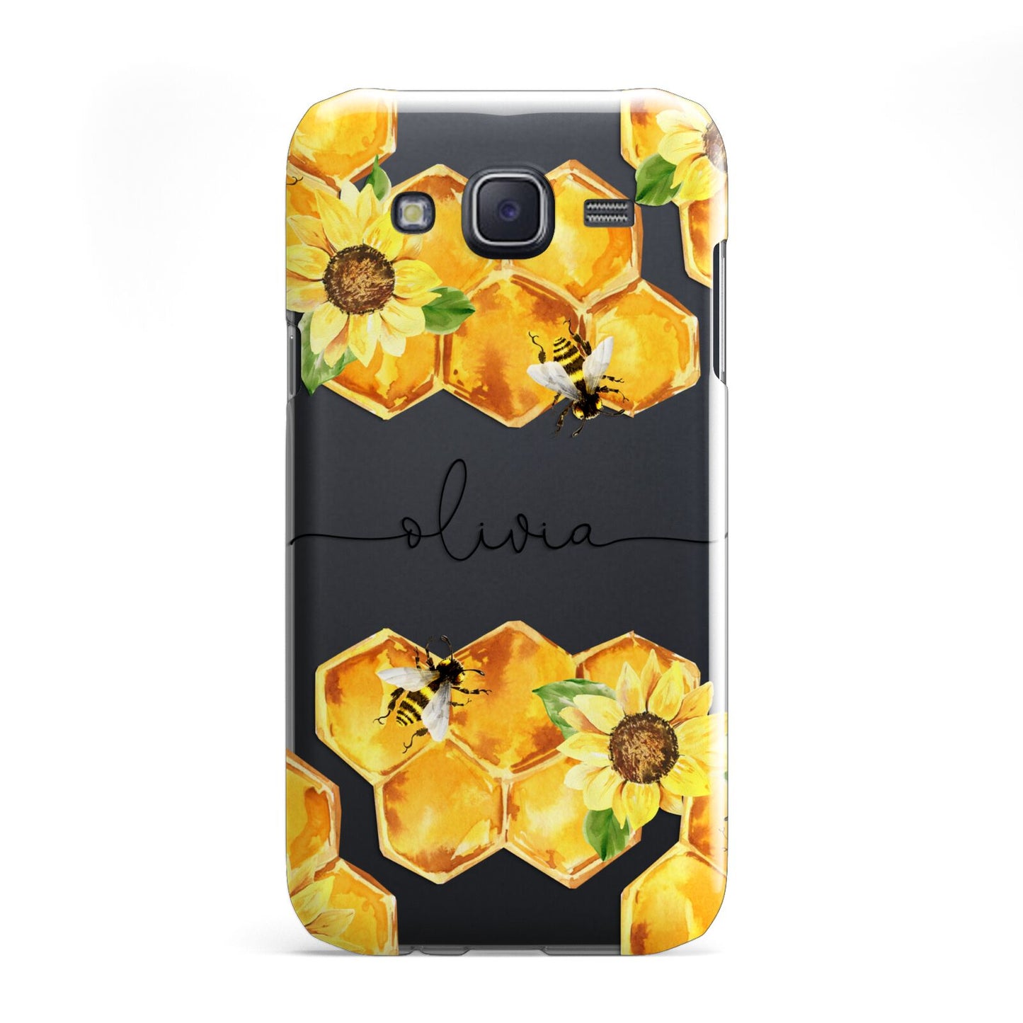 Bees Honeycomb Personalised Name Samsung Galaxy J5 Case