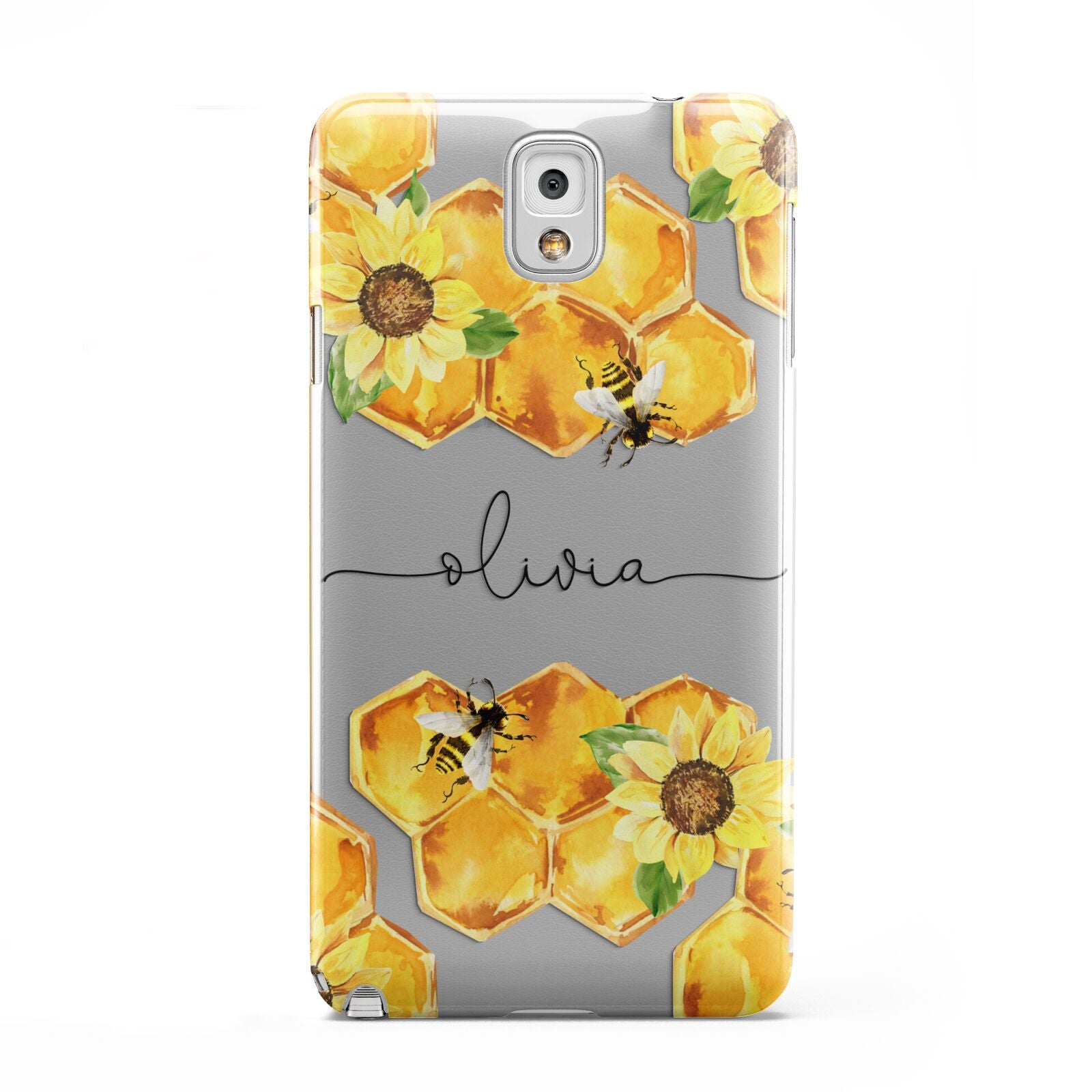 Bees Honeycomb Personalised Name Samsung Galaxy Note 3 Case