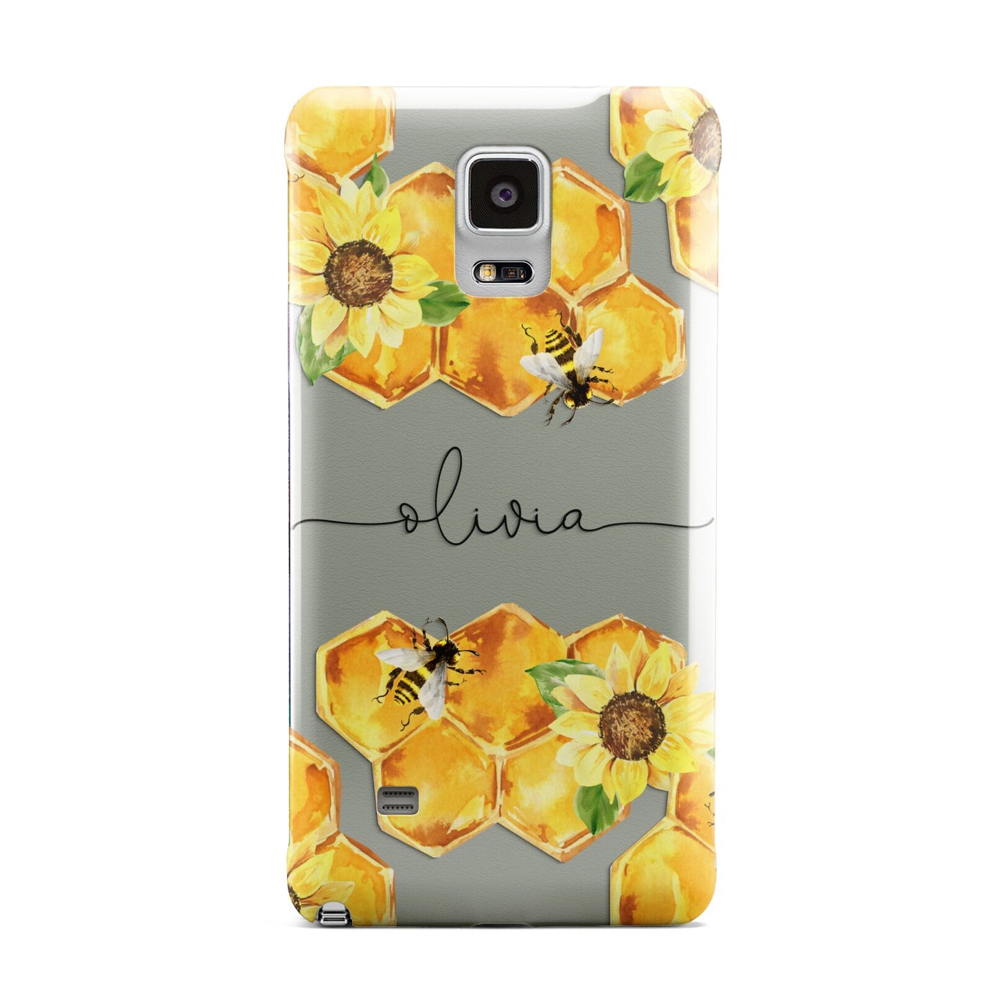 Bees Honeycomb Personalised Name Samsung Galaxy Note 4 Case