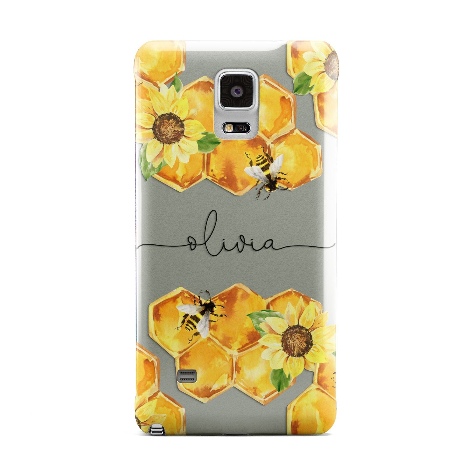 Bees Honeycomb Personalised Name Samsung Galaxy Note 4 Case