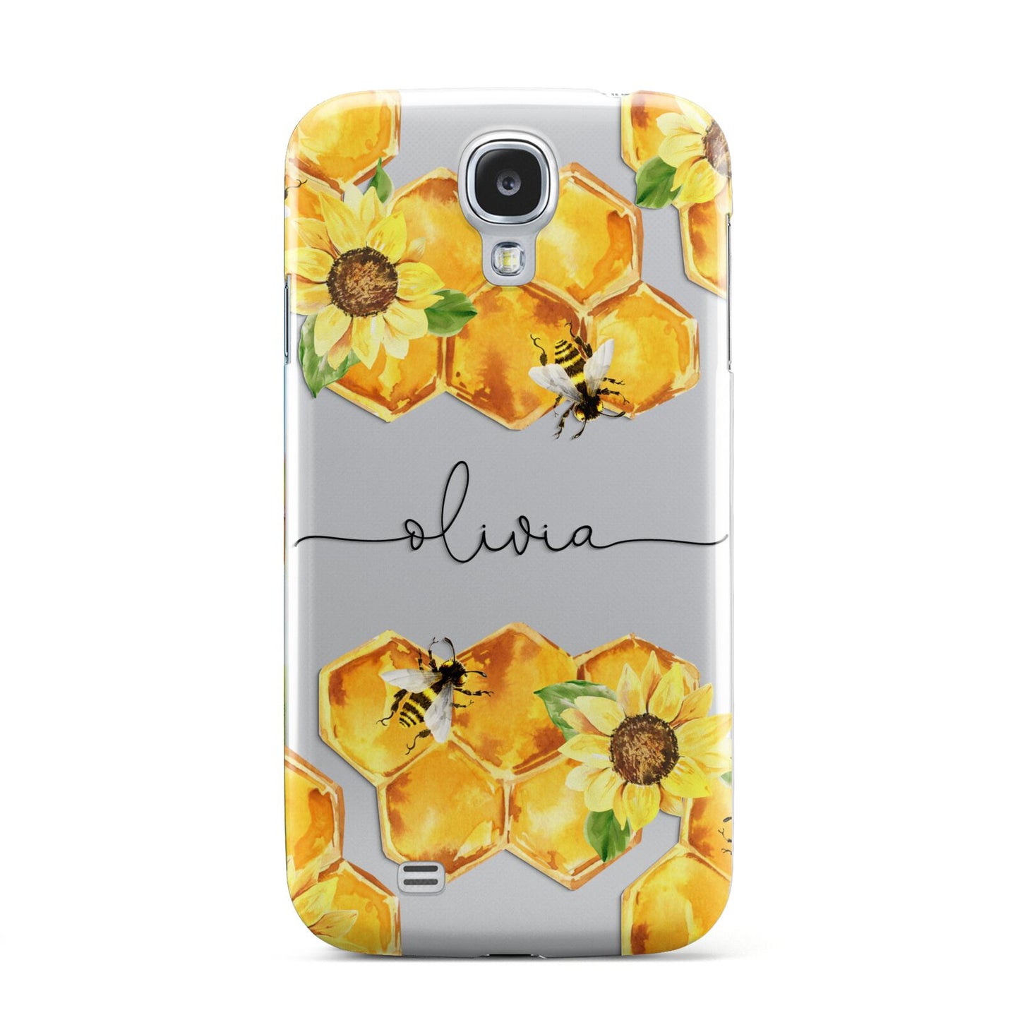 Bees Honeycomb Personalised Name Samsung Galaxy S4 Case