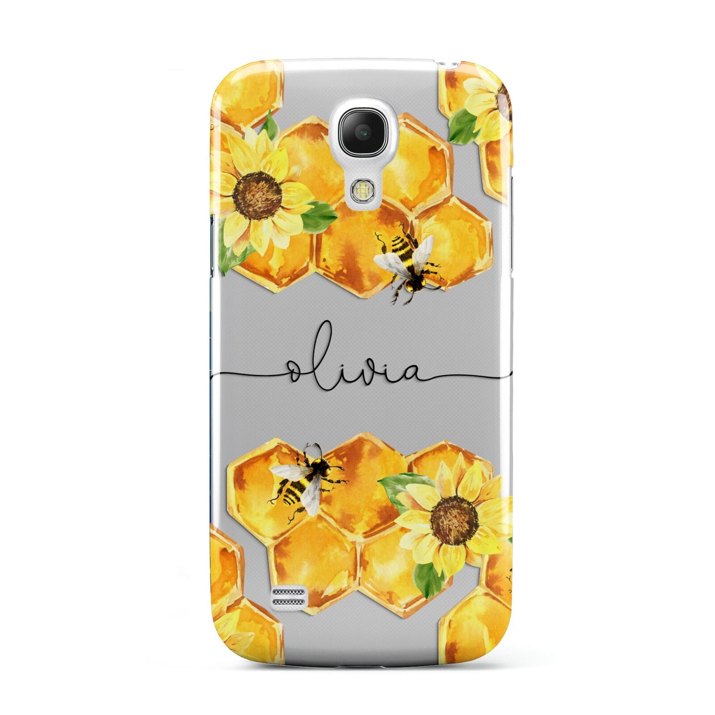 Bees Honeycomb Personalised Name Samsung Galaxy S4 Mini Case