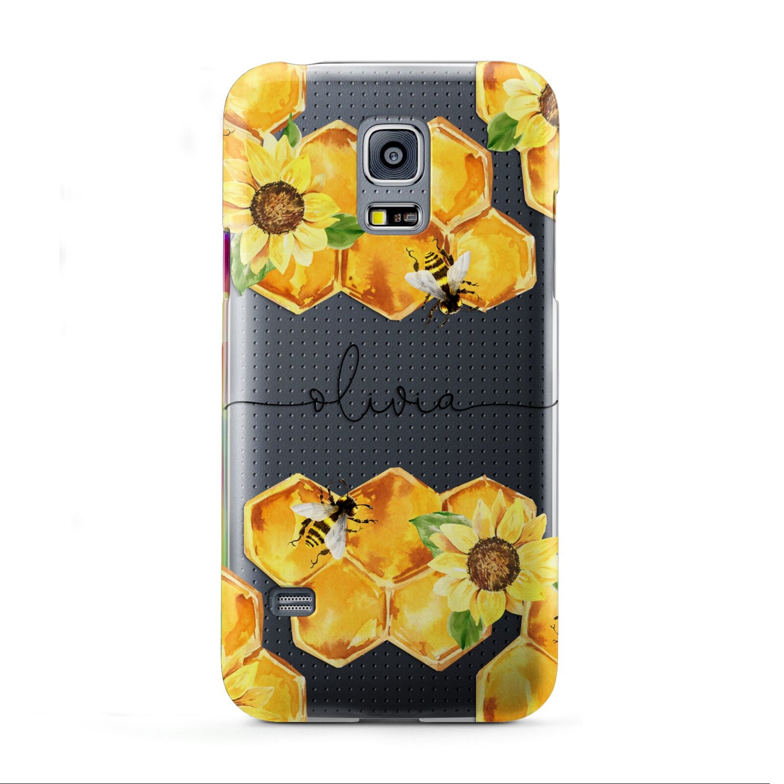 Bees Honeycomb Personalised Name Samsung Galaxy S5 Mini Case