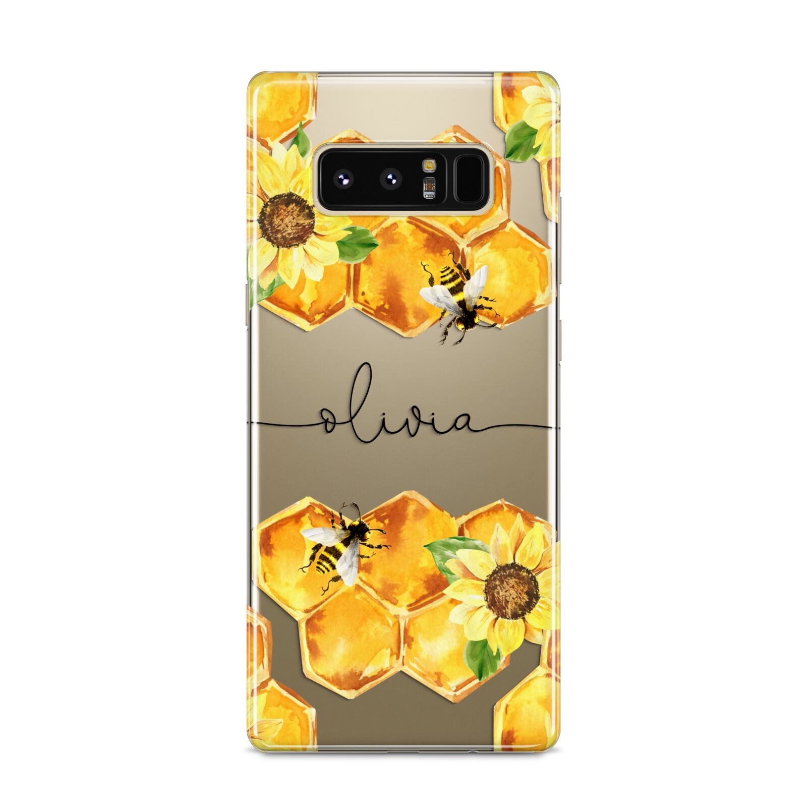 Bees Honeycomb Personalised Name Samsung Galaxy S8 Case