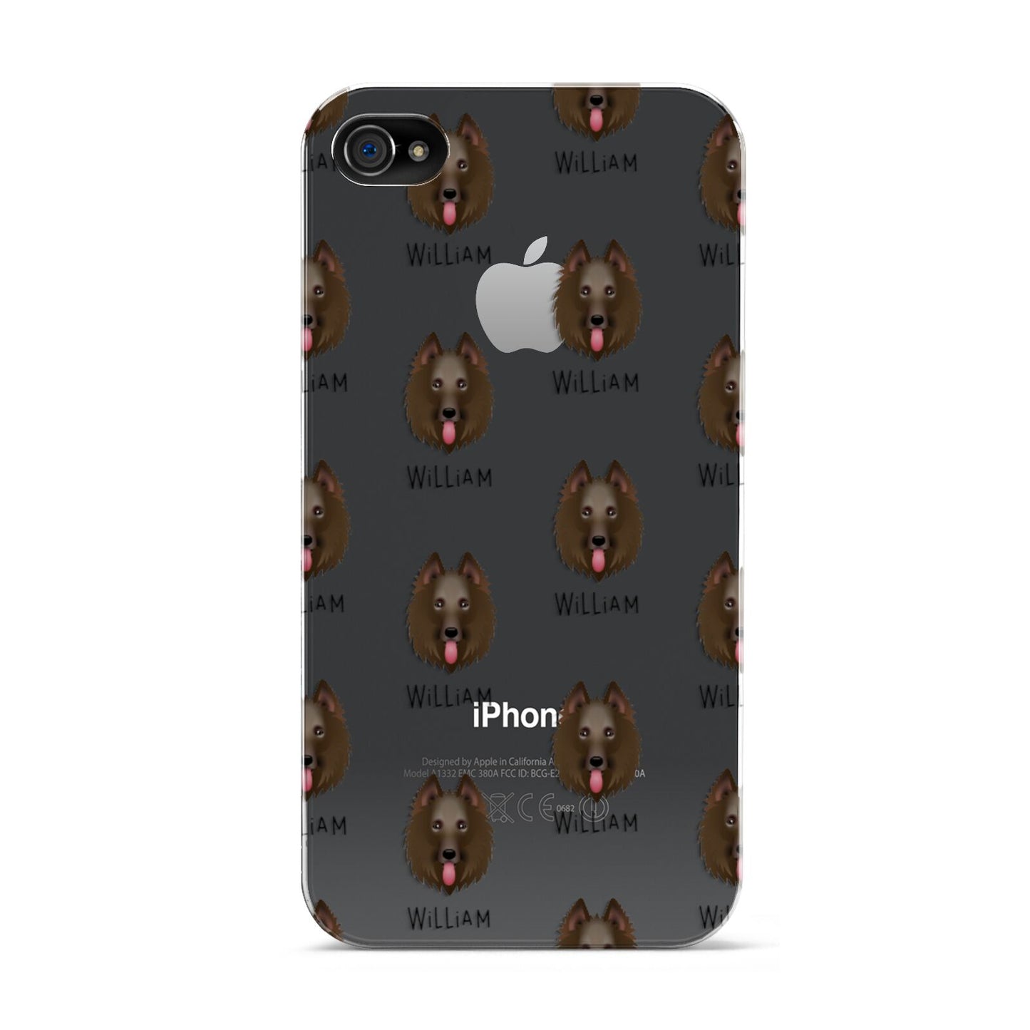 Belgian Groenendael Icon with Name Apple iPhone 4s Case