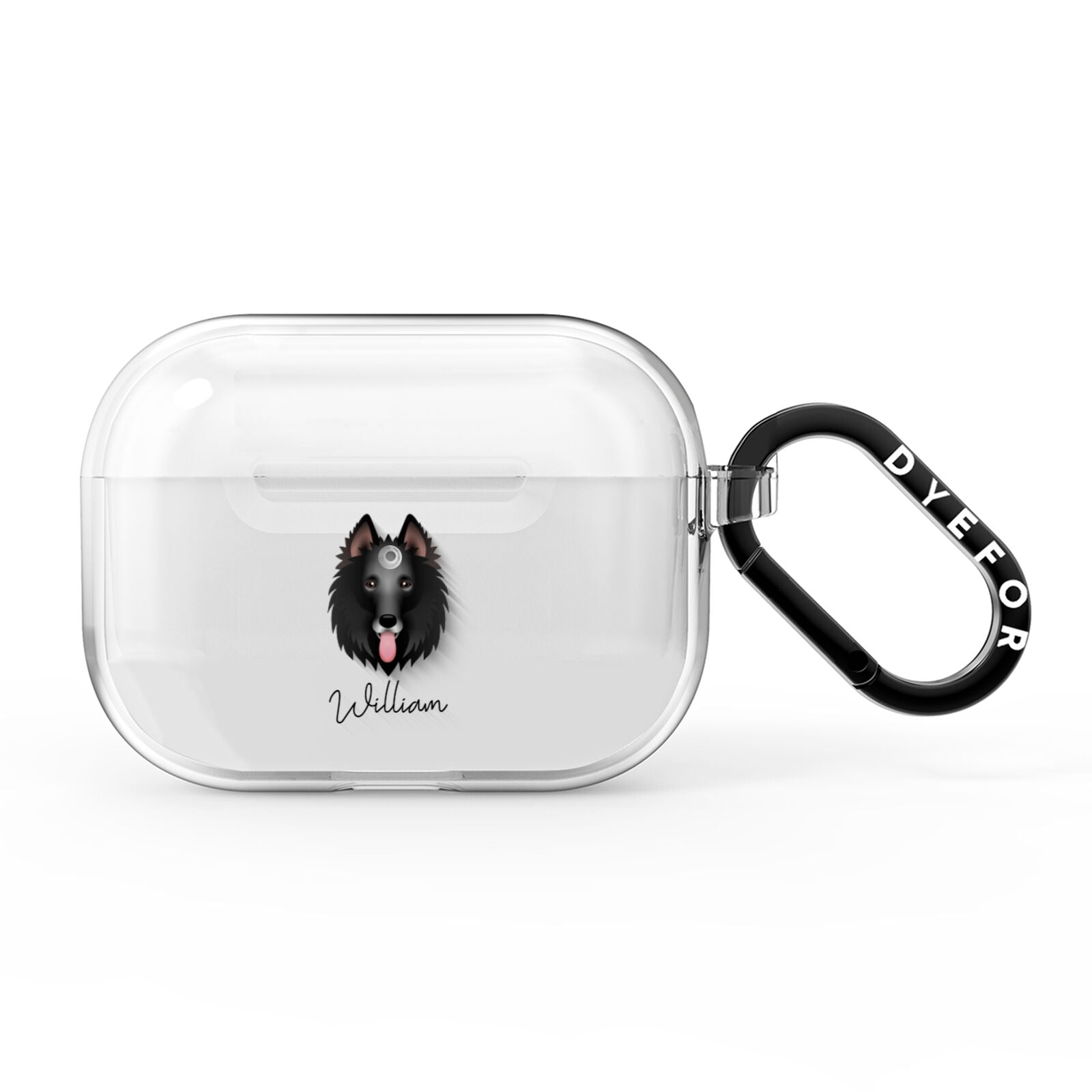 Belgian Groenendael Personalised AirPods Pro Clear Case