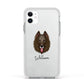 Belgian Groenendael Personalised Apple iPhone 11 in White with White Impact Case