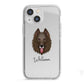 Belgian Groenendael Personalised iPhone 13 Mini TPU Impact Case with White Edges