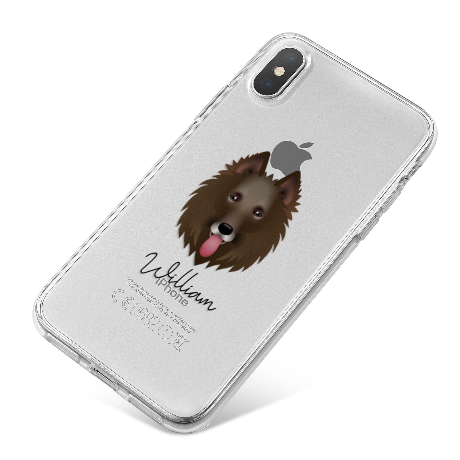 Belgian Groenendael Personalised iPhone X Bumper Case on Silver iPhone