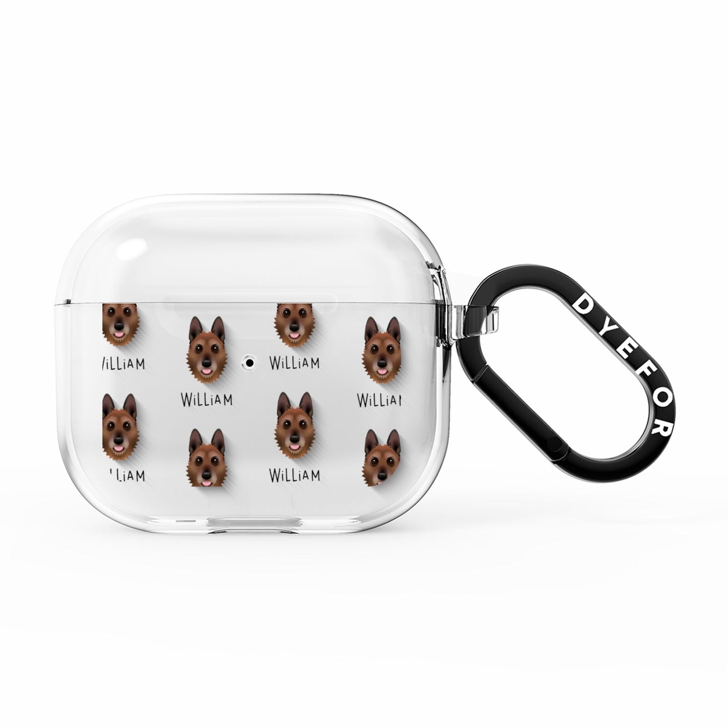 Belgian Laekenois Icon with Name AirPods Clear Case 3rd Gen