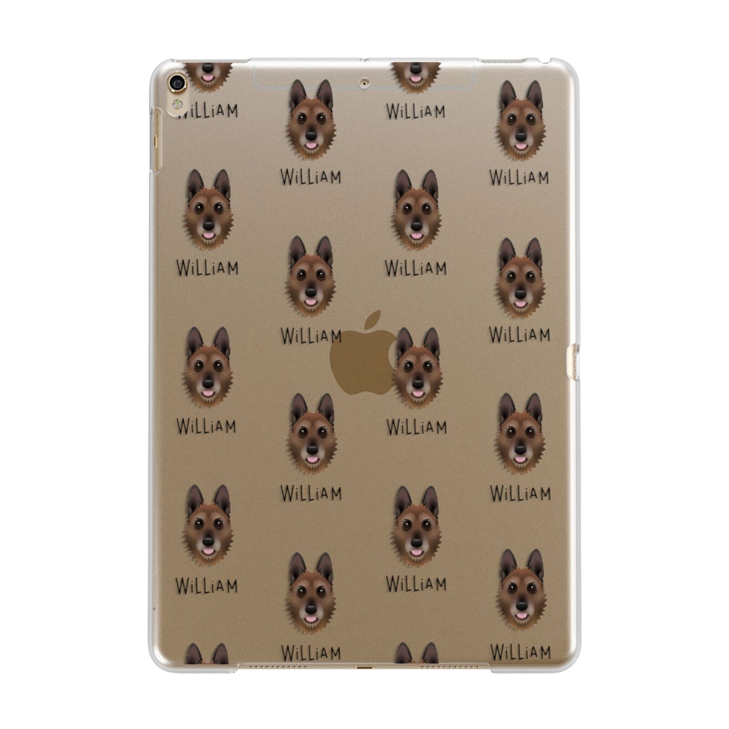 Belgian Laekenois Icon with Name Apple iPad Gold Case