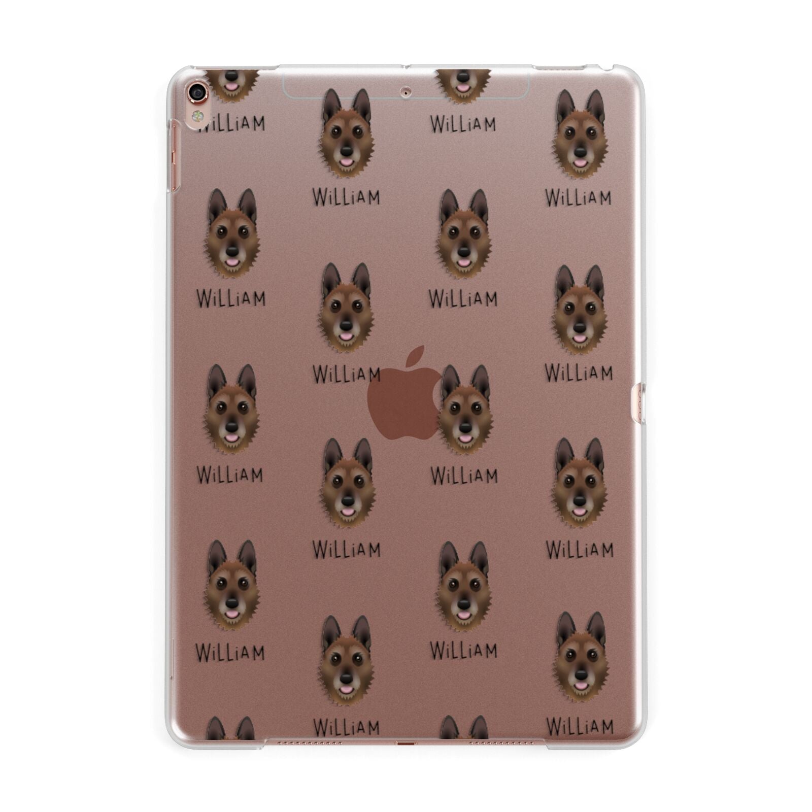 Belgian Laekenois Icon with Name Apple iPad Rose Gold Case