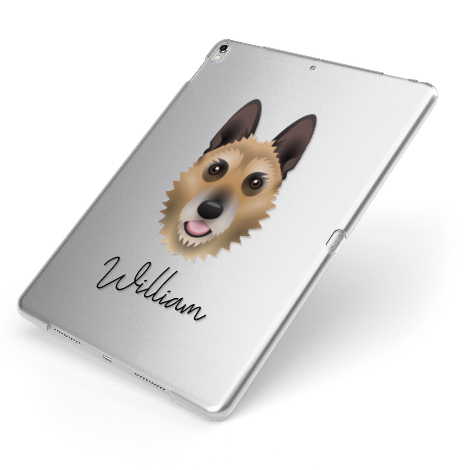 Belgian Laekenois Personalised Apple iPad Case on Silver iPad Side View